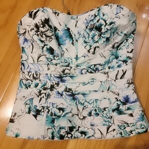 White and Black , Corset Top, Size 2